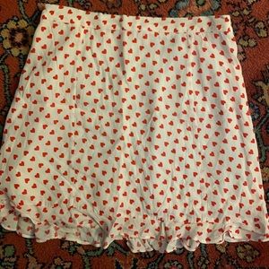 Zara hearts skirt sz. Small